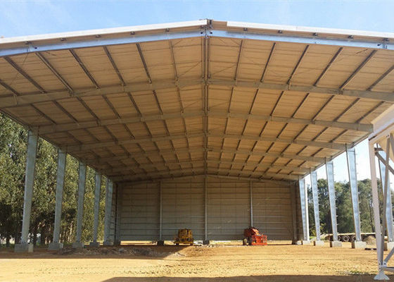 開いた側面のガレージの金属の倉庫の建築構造の金属の小屋の設計