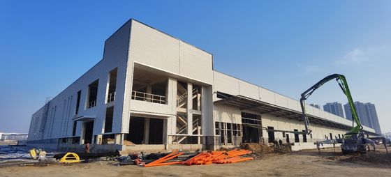 倉庫のためのメゾナイン・プラットフォーム付きの2階建ての鋼鉄構造倉庫ビル