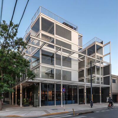 都市生活向けモダン鉄骨構造アパート、耐久性のあるプレハブ住宅