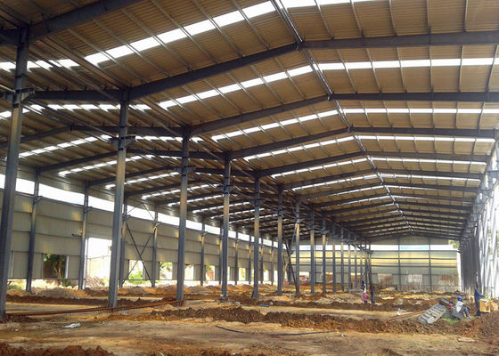 産業プレハブの構造スチールの組み立ての倉庫の構造