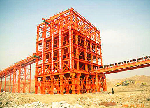 ベルト・コンベヤーの採掘機のために支える溶接された産業鋼鉄建物