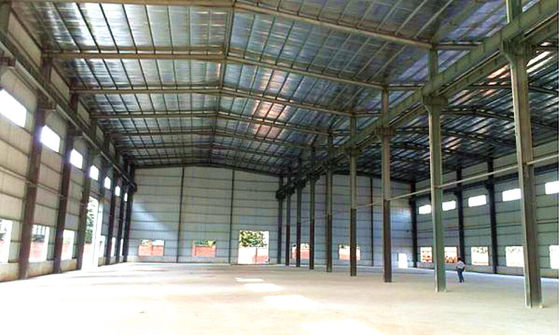 二重スパンが付いている前に設計された鉄骨構造の倉庫の建物