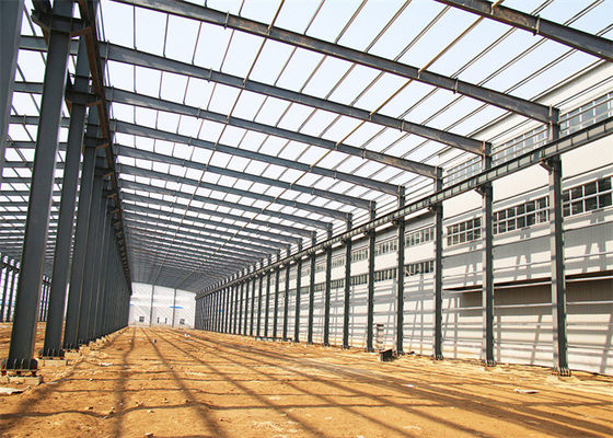 Q355Bの鉄骨構造の倉庫の鉄骨フレームの倉庫の構造