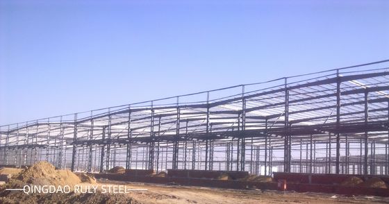 鋼鉄 倉庫 サンドイッチパネル 構造 色のついた建物 設計済み 迅速な組立工房