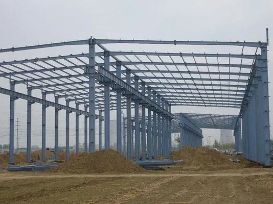 鋼鉄 倉庫 サンドイッチパネル 構造 色のついた建物 設計済み 迅速な組立工房