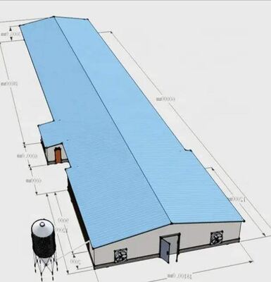 サイズ 120m×20m 断熱設計 プリファブリック 鋼鉄構造 鶏屋