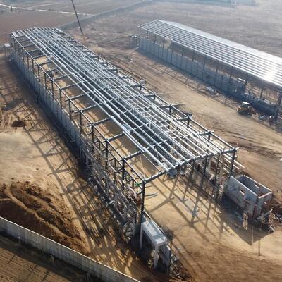 プレハブ鉄骨家鶏小屋鉄骨建物ファーム鉄骨構造鶏小屋