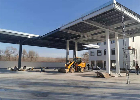 プレハブ鋼鉄ガソリンスタンド建物 亜鉛メッキ PEB構造
