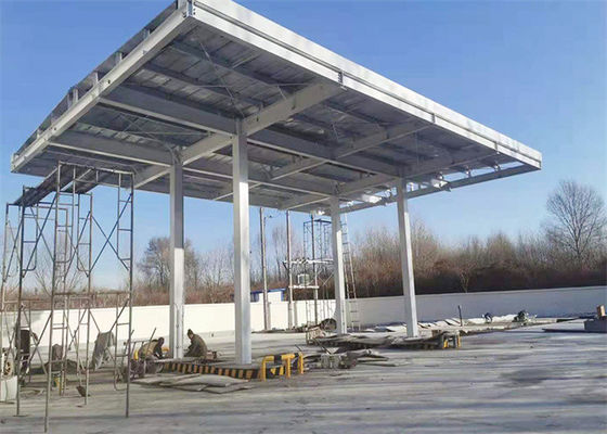 プレハブ鋼鉄ガソリンスタンド建物 亜鉛メッキ PEB構造